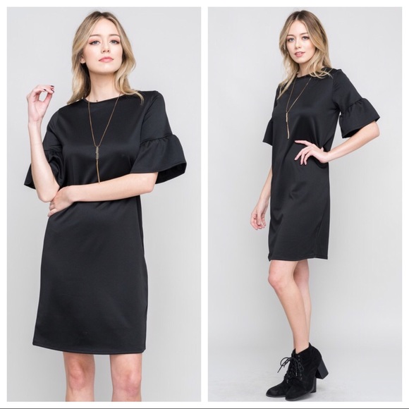 Dresses & Skirts - Black Bell Sleeve Dress